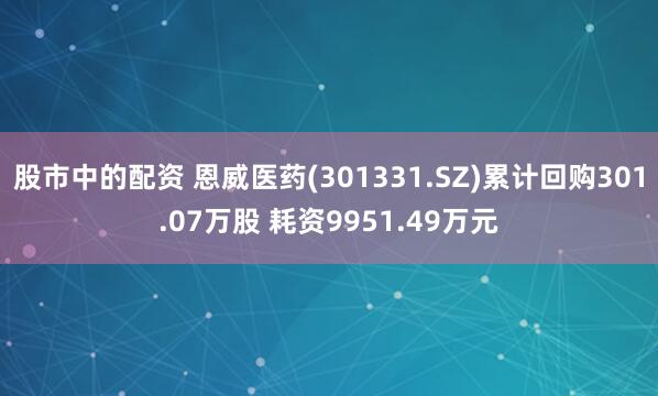 股市中的配资 恩威医药(301331.SZ)累计回购301.07万股 耗资9951.49万元