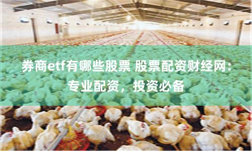 券商etf有哪些股票 股票配资财经网：专业配资，投资必备
